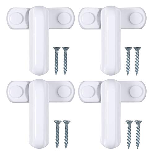 4 PCS Cerradura de Seguridad Bloqueo para Ventanas UPVC Tipo T Cierre de Ventanas Seguridad Restrictor de Puerta y Ventana Aluminio para Guardería Hogar Oficina