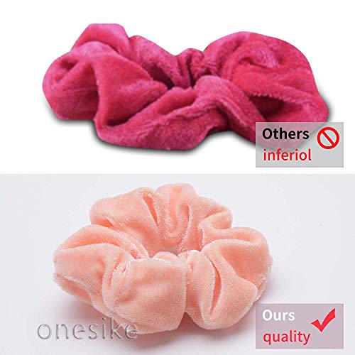 45 Piezas Velvet Elástico Hair Banda, Multicolor Scrunchies Terciopelo, Bandas de Pelo Bobble Elásticas Fuertes Accesorios Para el Cabello Ponytail Titular Para las Mujeres Niñas, 45 Colors