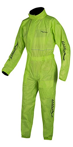 A-pro – Traje de lluvia para moto, mono impermeable, fluorescente, 1 unidad, talla L