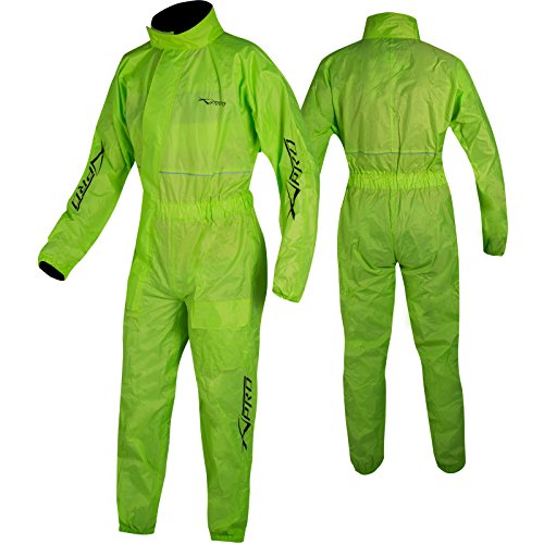 A-pro – Traje de lluvia para moto, mono impermeable, fluorescente, 1 unidad, talla L