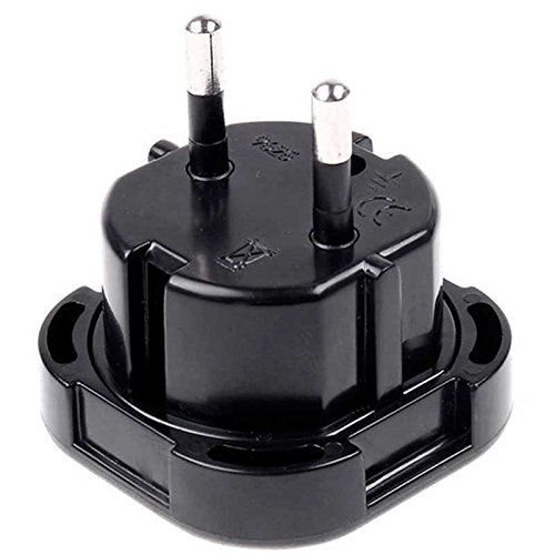 Adaptador de Enchufe de UK a Enchufe Europeo Negro, Cablepelado