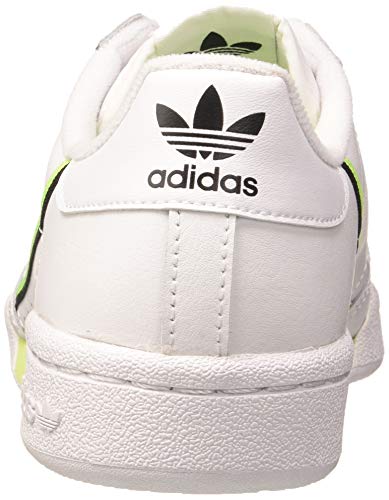 adidas Continental 80 J, Zapatillas de Gimnasio Unisex Niños, FTWR White/Signal Green/Core Black, 38 EU