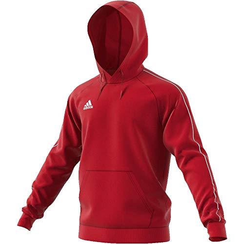 Adidas CORE18 Hoody Sudadera con Capucha, Hombre, Rojo (Rojo/Blanco), S