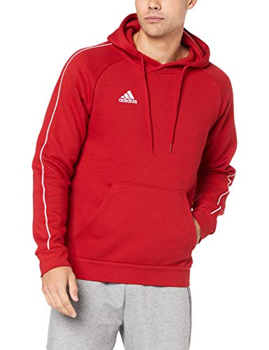 Adidas CORE18 Hoody Sudadera con Capucha, Hombre, Rojo (Rojo/Blanco), S