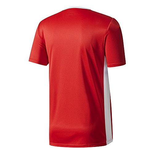 adidas Entrada 51 Camiseta de Fútbol para Hombre de Cuello Redondo en Contraste, Rojo (Power Red/White), M