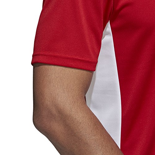 adidas Entrada 51 Camiseta de Fútbol para Hombre de Cuello Redondo en Contraste, Rojo (Power Red/White), M