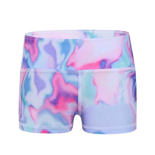 Agoky Pantalones Cortos Deporte Niñas Cintura Elástica Shorts Yoga Fitness Gimnasia Rítmica Ropa de Danza Ballet Jazz para Niñas 4-14 Años Colorful 12 años