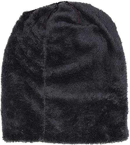 Aisprts Gorro Invierno con Bufanda, Calentar Sombreros Gorras Beanie de Punto Para Hombre Mujer (Negro)