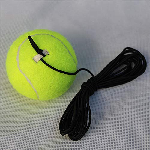 A'kin - Juego de 6 pelotas de tenis con cuerda elástica para entrenamiento de tenis, pelota de tenis con cuerda elástica, pelota de rebote para un solo jugador de tenis