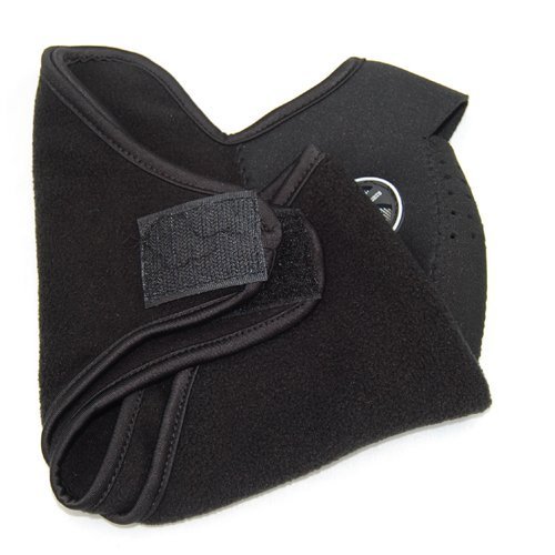 AKORD - Máscara con cuello de neopreno para deportes de invierno, color negro, talla única