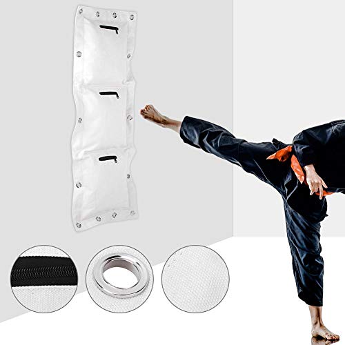 Akozon Wing Chun Training Ring Punch Pad de Pared Saco de Arena vacío de sacador de Lona Target con Cremallera para el Boxeo Muay Thai Sanda(Triple Bag)