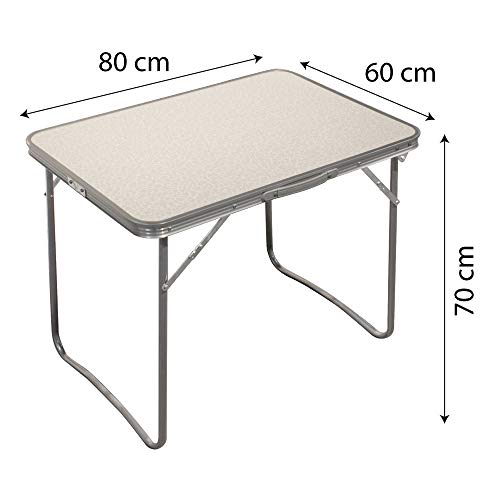 Aktive 52814 Mesa plegable camping Sport, 80 x 60 x 70 cm Blanca