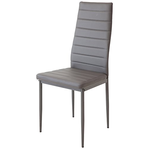 Albatros 2553 Milano Set de 4 sillas de Comedor, Gris