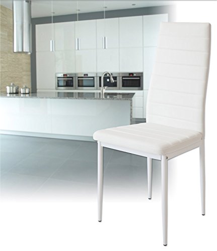 Albatros 2699 Milano Set de 6 sillas de Comedor, Blanco