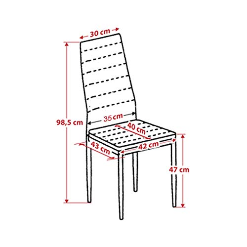 Albatros 2699 Milano Set de 6 sillas de Comedor, Blanco