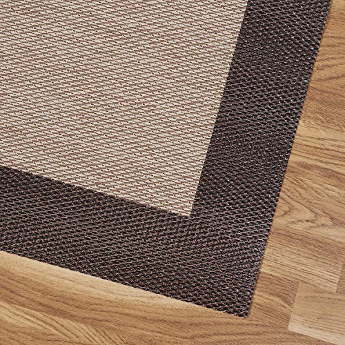 Alfombra vinílica Deblon – Alfombra de PVC Antideslizante y Resistente, Ideal para salón, Cocina, baño… ¡Disponible en Medidas Grandes y más Colores! (120cm x 180cm, Marrón Oscuro)