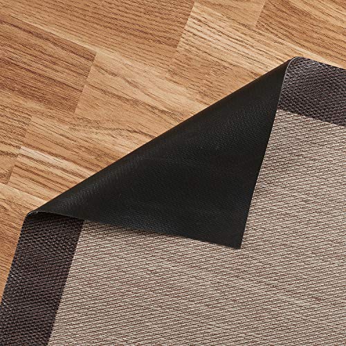 Alfombra vinílica Deblon – Alfombra de PVC Antideslizante y Resistente, Ideal para salón, Cocina, baño… ¡Disponible en Medidas Grandes y más Colores! (120cm x 180cm, Marrón Oscuro)