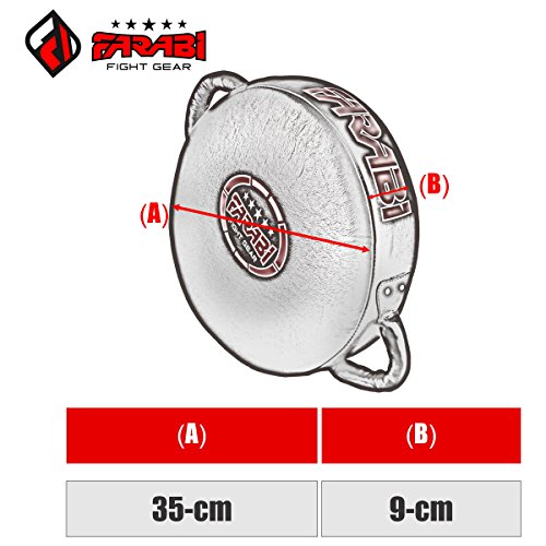 Almohadillas Farabi - Almohadilla de Combate, Fabricadas en Cuero para Entrenar Muay Thai MMA, Taekwondo, Kickboxing.