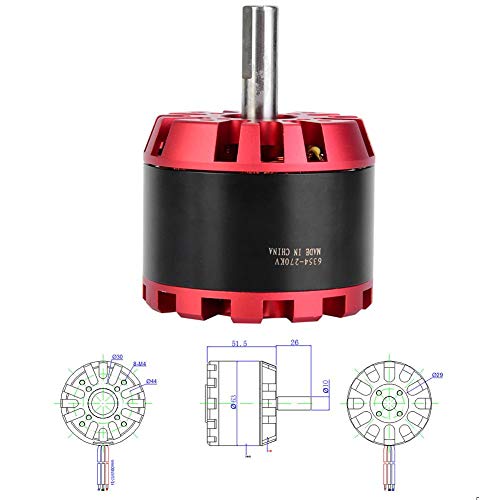 Alomejor Motor sin escobillas 6354-270KV Outrunner Controlador del Motor sin escobillas para Bicicleta eléctrica E-Skate