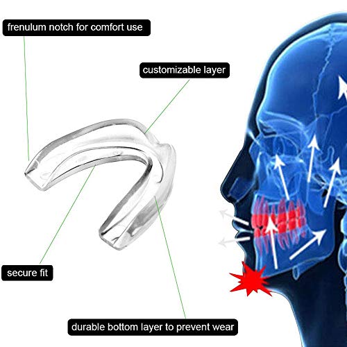 Amacoam Protector Bucal Boxeo Férula de Descarga Dental Transparente 5 Piezas Protector Bucal Sports Adulto para Deportes de Contacto Rugby MMA Football Karate Taekwondo Judo Sanda Hockey