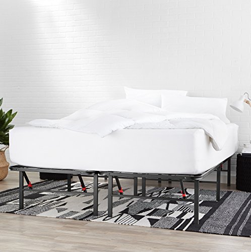 AmazonBasics - Somier fijo plegable, montaje sin herramientas, permite almacenar debajo de la cama, 90 x 200 cm