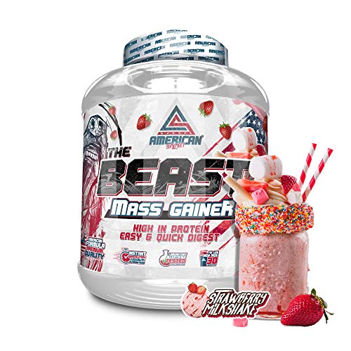 American Suplement, THE BEAST MASS GAINER, carbohidrato, subidor de peso 2kg (FRESA)