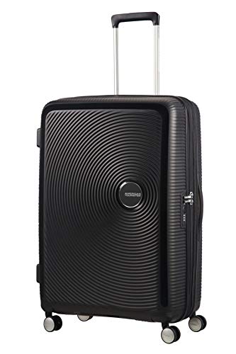 American Tourister Soundbox Spinner Equipaje de mano L (77 cm 110 L), Negro (Bass Black)