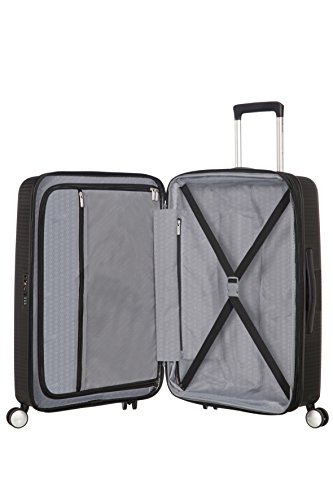 American Tourister Soundbox Spinner Equipaje de mano L (77 cm 110 L), Negro (Bass Black)