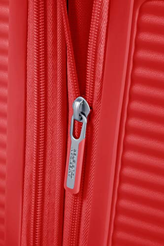 American Tourister Soundbox - Spinner Small Expandable Equipaje de Mano, 55 cm, 41 Liters, Rojo (Coral Red)