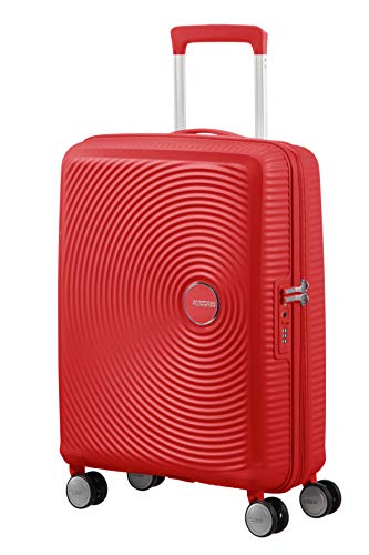 American Tourister Soundbox - Spinner Small Expandable Equipaje de Mano, 55 cm, 41 Liters, Rojo (Coral Red)