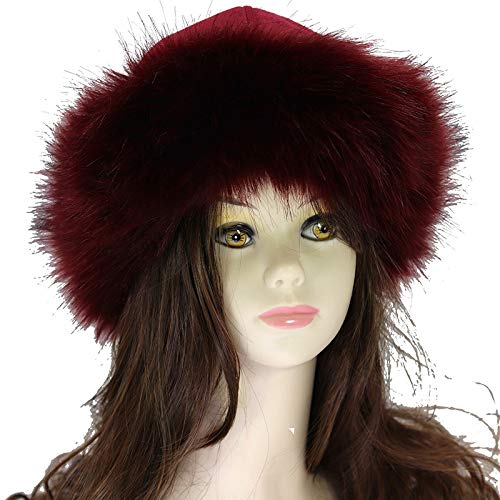 Amorar Gorro de piel sintética para hombre y mujer, estilo ruso