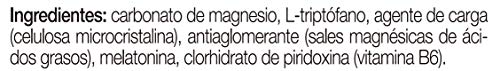 Ana Maria Lajusticia - Triptófano con melatonina + magnesio + VIT B6 – 60 comprimidos. Induce al sueño y mejora la calidad del sueño. Apto para veganos. Envase para 30 días de tratamiento.