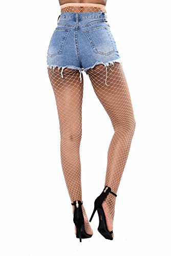 ANDIBEIQI 4 Pares Medias de Rejilla de Red Calcetines de Rejilla para Mujer Fishnet Tights Talla única