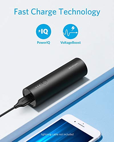 Anker PowerCore 5000, Batería externa Universal, Micro-USB, 5000 mAh, 18,5 Wh, 2 A, negro