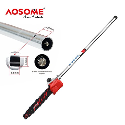 AOSOME Desbrozadora Gasolina Multifuncion 5 en 1 - Cortasetos Telescopica, Motosierras Podadora Altura, Poste de Extensión - 2 Tiempos (2,2kW 3HP 52CC), Herramienta de Exterior Jardinería Profesional