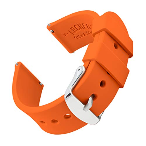 Archer Watch Straps - Correas Reloj Silicona de Liberación Rápida para Hombre y Mujer (Naranja Portland, 22mm)