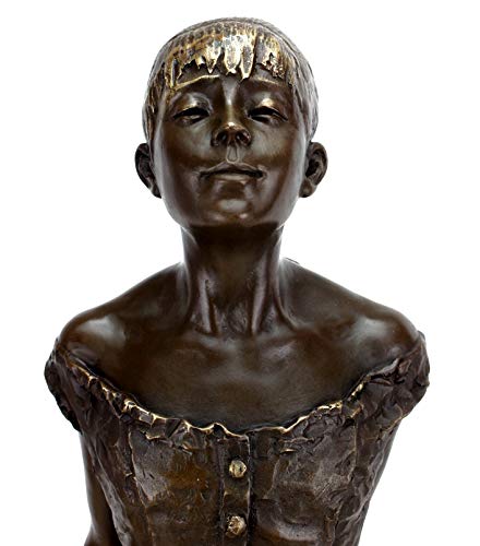 Arte & Ambiente – Pequeña bailarina de catorce años – moderna escultura de bronce Edgar Degas – Altura: 66 cm – Ramo de bronce – impresionismo – bailarina de balet