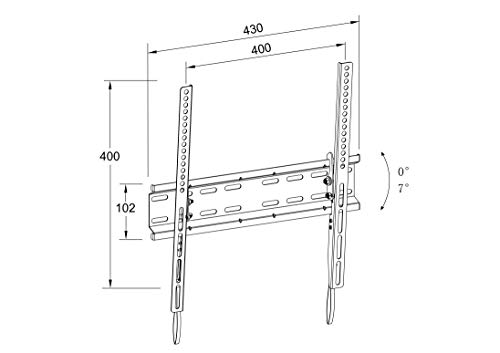 ATHLETIC Soporte de Pared para TV de 23"- 55" LED/LCD/Plasma TV Extensible Inclinable - Carga Máx. 35 kg - VESA Máx. 400x400mm