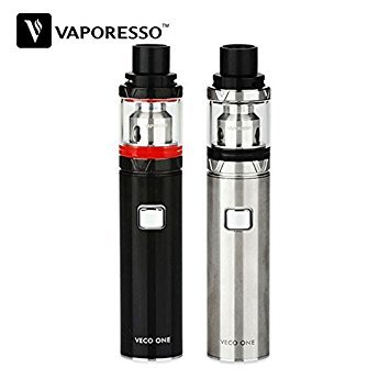 Auténtico Vaporesso VECO ONE Todo en uno Kit de inicio 1500 mAh con 2 mL 40W (Negro) con PEACEVAPE™ Vape Band Sin Tabaco y Sin Nicotina