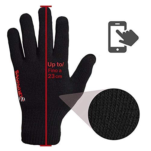 axelens Guantes de Invierno Táctiles para Hombre Mujer Térmicos Touch Screen Conducir Antiviento Cálidos Cómodos Regalo Ideal - Negro