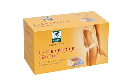 BADERs de la farmacia. Para acompañar dietas y ayunos. Té de rooibos con hierbas y L-carnitina. Delicioso sabor con aroma a manzana. 20 bolsas filtrantes, 40g.