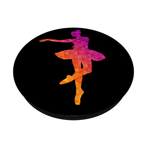 Ballet Dancer Geometric Pattern Design Cute Gifts PopSockets Agarre y Soporte para Teléfonos y Tabletas