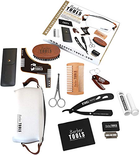 ✮ BARBER TOOLS ✮ Kit/Set/Estuche de arreglo y cuidado de la barba y afeitarse