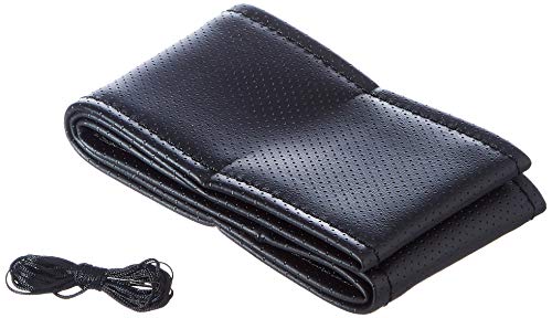 BC Corona INT30181 Funda de Volante Negra Cosida para Coche Color Acabado simil Piel Universal