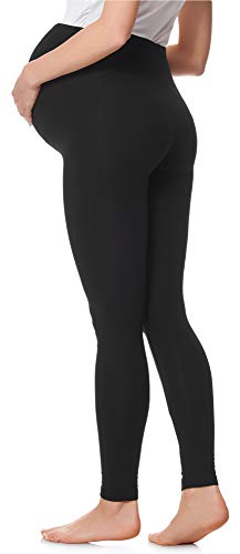 Be Mammy Leggins Premamá Embarazo Ropa Deporte BE20-230 (Negro, L)