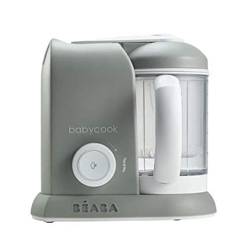 Béaba Babycook Solo Robot de cocina infantil 4 en 1 Tritura, cocina y cuece al vapor Cocción rápida Comida casera y deliciosa para bebés y niños Comida variada para tu bebé Gris