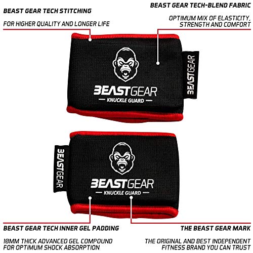 Beast Gear Protector Nudillos Boxeo Avanzados – Cubre Nudillos para Deportes de Combate, MMA, Artes Marciales, Defensa.