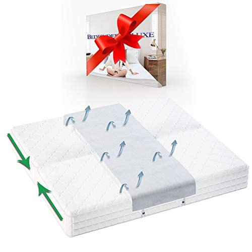 Bedbinder Deluxe Cuña Unir Colchones Blanco 60cm. Detenga El Deslizamiento De Los Colchones con Esta Conector De Camas Y Unir Dos Colchones Banda para Unir Colchones Amor Puente