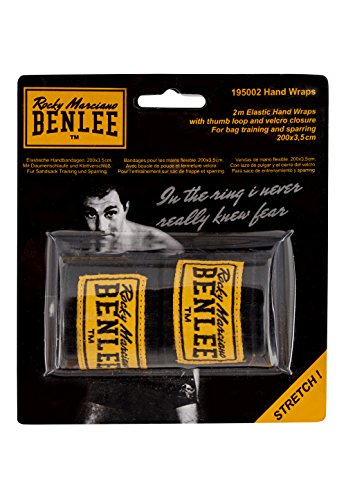 Ben Lee Elastic Vendas de Boxeo, Unisex Adulto, Negro, Talla única