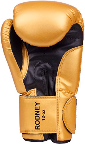 BenLee Boxhandschuhe Training Gloves Rodney Vendas de Boxeo, Unisex Adulto, Dorado Pom Pom, 10 oz